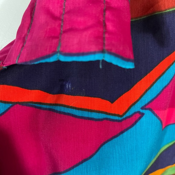 Wild wacky colorful vintage button up woman’s blouse and or jacket size 12 - Picture 4 of 10
